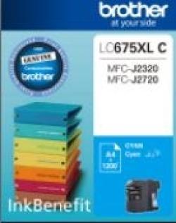 Brother LC675XLC High Yield Cyan Original Cartridge - MFC-J2720 / MFC-J2320