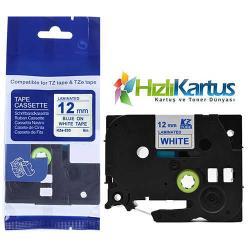 Brother TZE-233 Blue On White Compatible Label Strip 12mm x 8m - GL-100