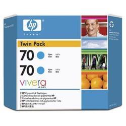 HP CB343A (70) Cyan Original Cartridge 2-pack - Designjet Z2100 (Ex)