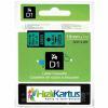 Dymo D1 45809 Black On Green Compatible Label Strip 19mm x 7m
