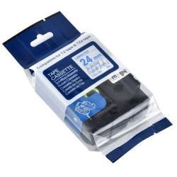 Blue Compatible Label Strip On Brother TZe-153 Cleaning 24mm x 8m