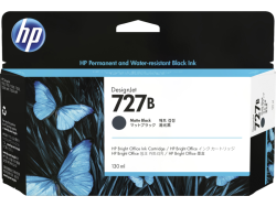 HP 727B (3WX13A) Matte Black Original Cartridge - DesignJet T1500 Without Box)