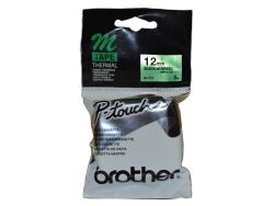 Brother M-731 Black P-Touch Label 12mm On Green - PT-55 / PT-60 / PT-80