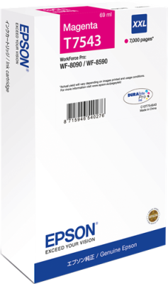 Epson C13T754340 (T7543) Magenta Original Ink - WF-8090 / WF-8590 (Ex)