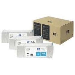 HP C5067A (81) 3-pack Cyan-Plotter Cartridge - DesignJet 5000/5500 (Ex)