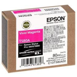 Epson C13T580A00 (T580A) Magenta (Vivid Magenta) Original Ink - Stylus Pro 3800 (Ex)