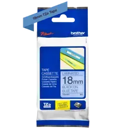 Brother TZE-541 Blue on Black Laminated Original Label 18mm x 8m - PT-400