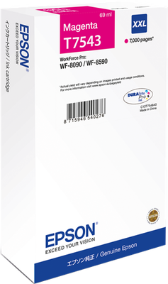 Epson C13T754340 (T7543) Magenta Original Ink - WF-8090 / WF-8590 (Ex)