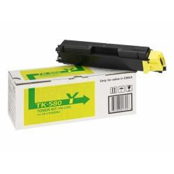 Kyocera TK-580Y Yellow Original Toner Cartridge - FS-C5150dn / P6021Cdn