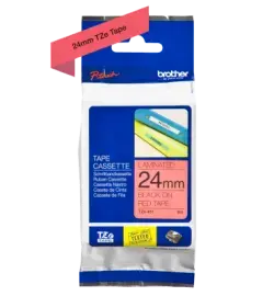 Brother TZE-451 Red On Black Original Label 24mm x 8m - PT-D60