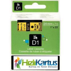 Dymo D1 53718 Black On Yellow Compatible Label Strip 24mm x 7m