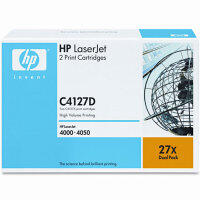 HP C4127D Black Original Toner Pack 2 - LaserJet 4000 (B)