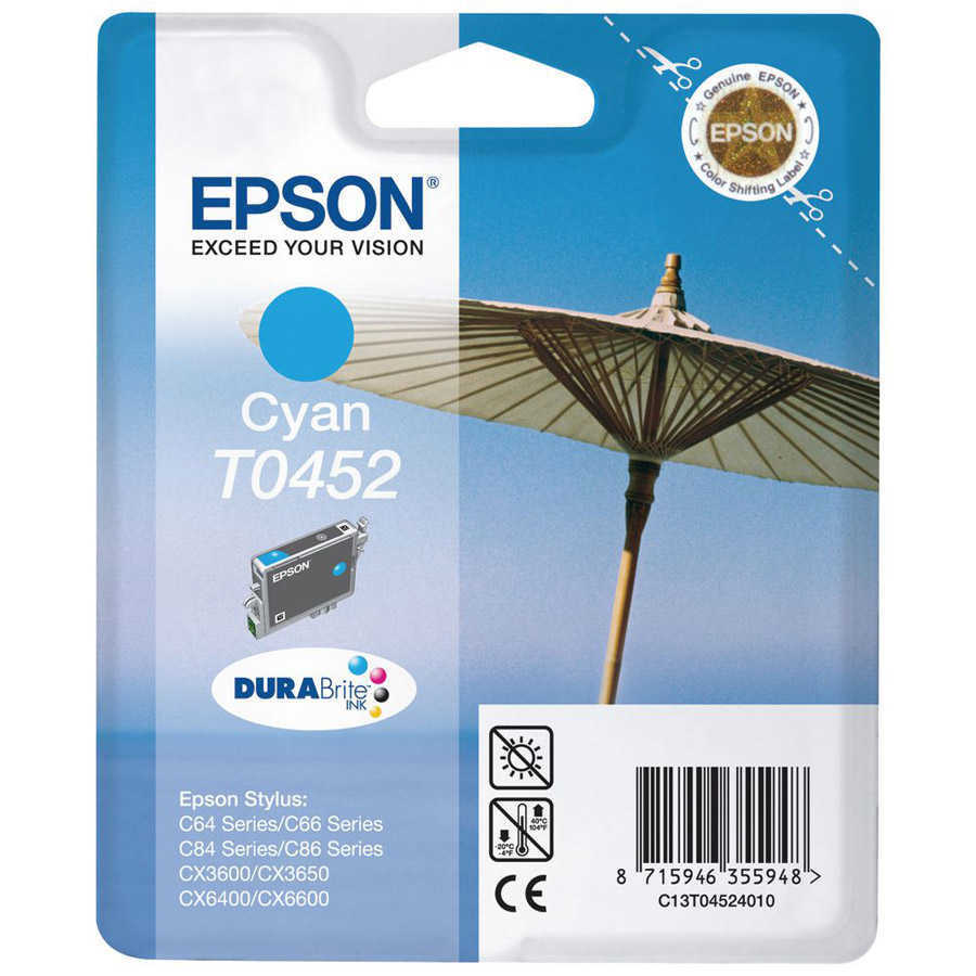 Epson C13T04524020 (T0452) Cyan Original Ink - Stylus C64 (U)