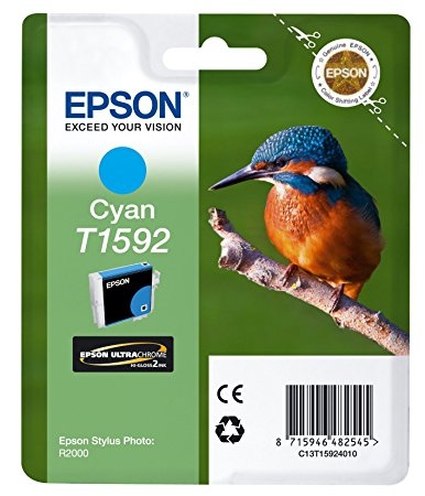 Epson C13T15924010 (T1592) Cyan Original Ink - Stylus Photo R2000 (Ex)