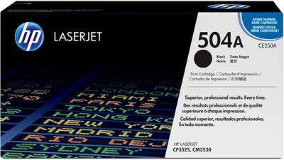 HP CE250A (504A) Black Original Toner - CP3525 / CM3530
