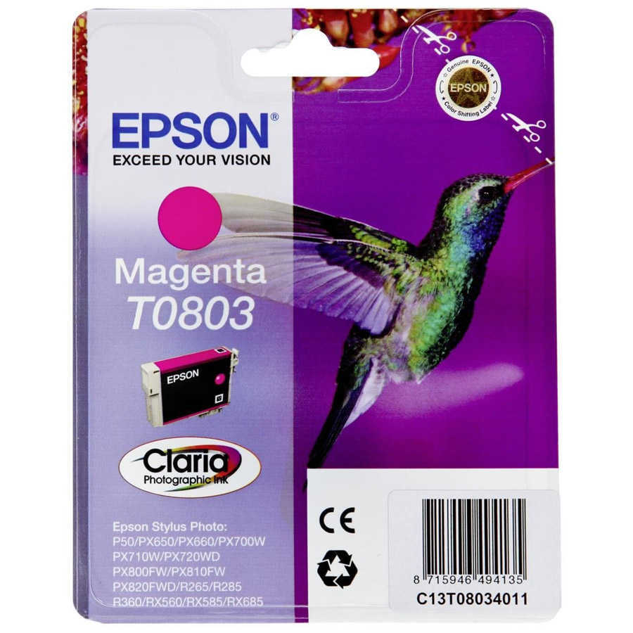 Epson C13T08034020 (T0803) Magenta Original Ink Cartridge - Stylus Photo PX650 (Ex)
