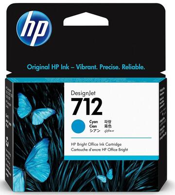 HP 3ED67A (712) Cyan Original Cartridge - DesignJet T650