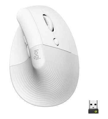 Logitech Lift 910-006475 White Vertical Silent Ergonomic Optical Wireless Mouse