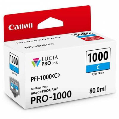 Canon PFI-1000C (0547C001) Cyan Original Cartridge - iPF Pro-1000
