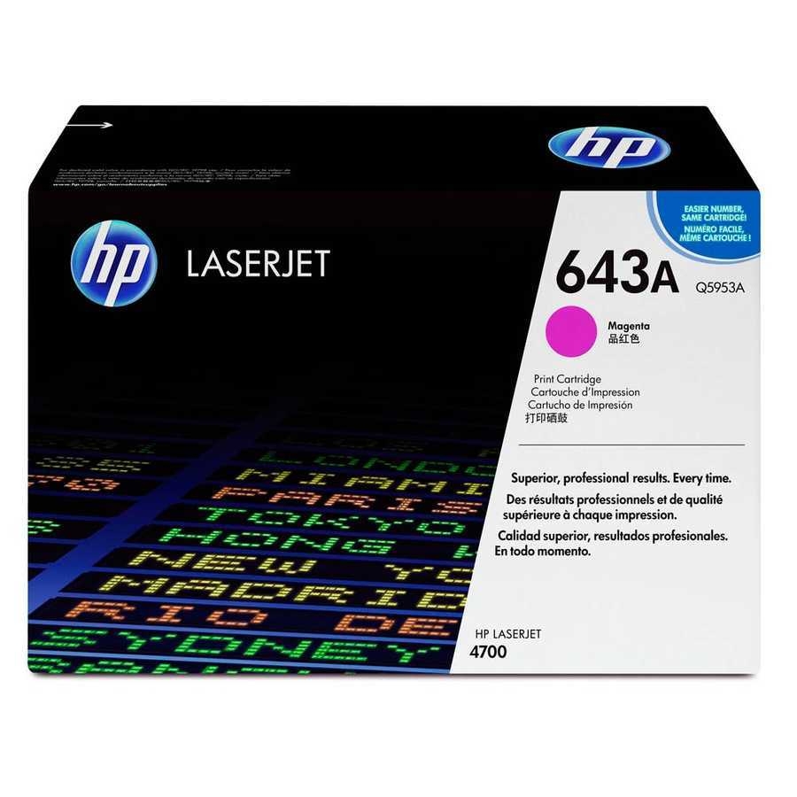 HP Q5953A (643A) Magenta Original Toner Cartridge - Laserjet 4700 (B)