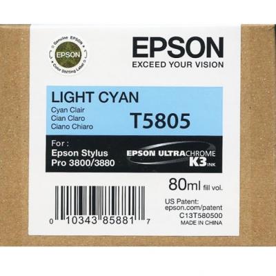 Epson C13T580500 (T5805) Light Cyan Original Ink - Stylus Pro 3800 (Without Box)
