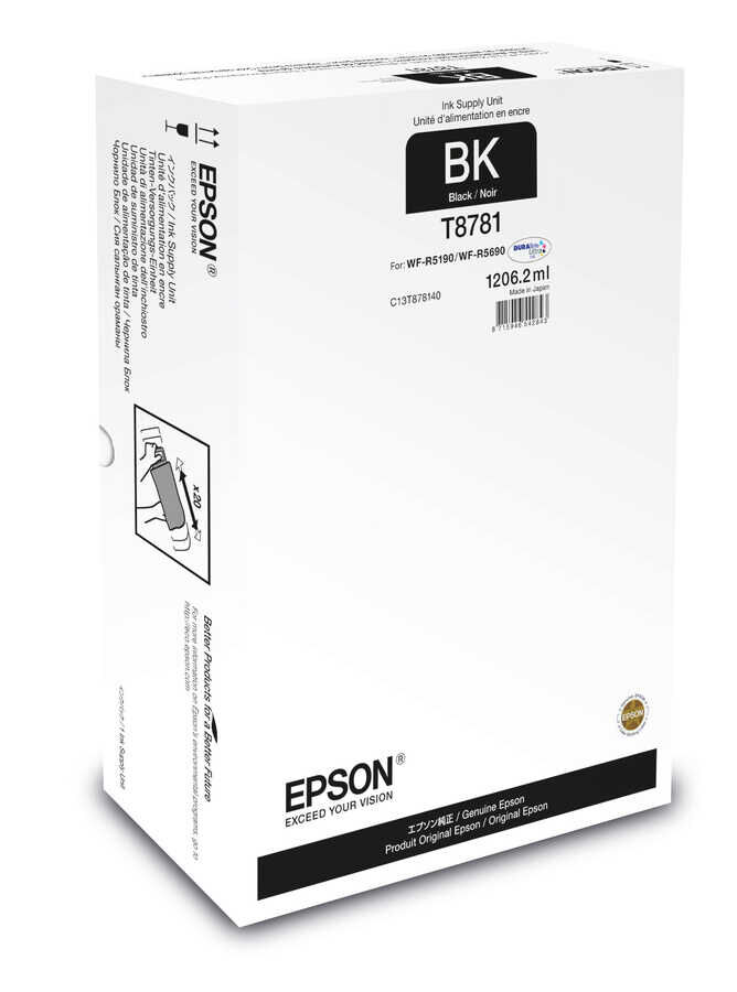 Epson C13T878140 (T8781XXL) Black Original Ink - WF-R5690DTWF (Ex)