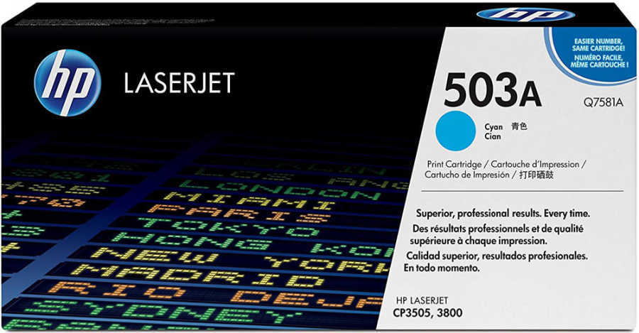 HP Q7581A (503A) Cyan Original Toner Cartridge - Laserjet 3600 (B)