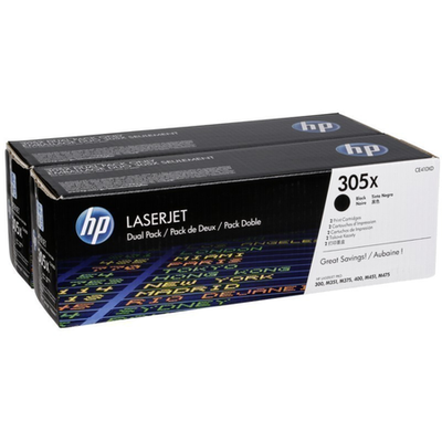 HP CE410XD (305X) Black Original Toner 2-pack High Yield - Laserjet M351a / M451dn
