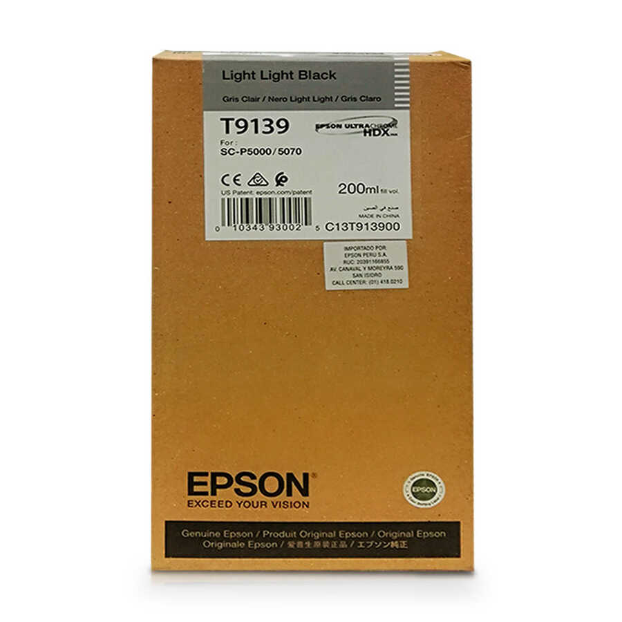 Epson C13T913900 (T9139) Double Light Black Original Ink - SC-P5000 / SC-P7000 (Ex)