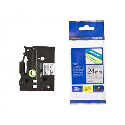 Brother TZe-M951 Black Original Label Strip On Matte Silver 24mm x 8m - PT-3600