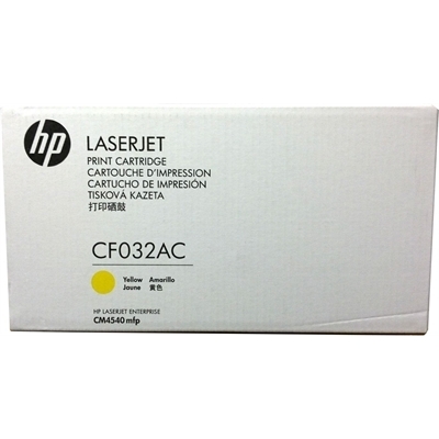 HP CF032AC (646A) Yellow Original Toner - LaserJet CM4540 (Damaged Box)