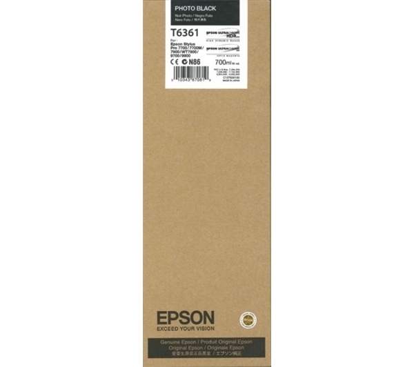 Epson C13T636100 (T6361) Photo Black Original Cartridge - Stylus Pro 7700 (Ex)