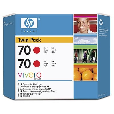 HP CB347A (70) Magenta Original Cartridge 2-pack - Designjet Z2100 (Without Box)