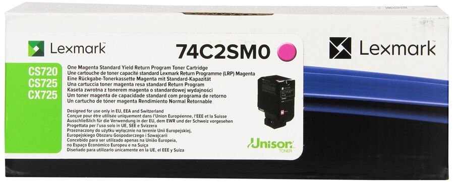 Lexmark 74C2SM0 Magenta Original Toner - CS720 / CX725 (U)