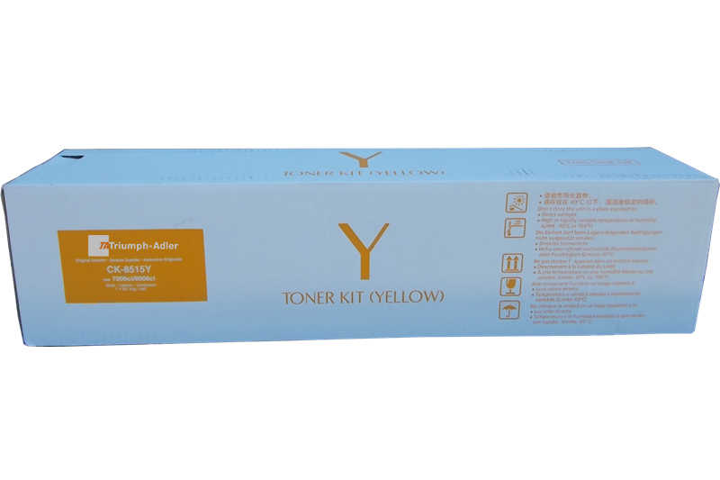 Triumph Adler CK-8515Y Yellow Original Toner Cartridge 7006Ci / 8006Ci (1T02NHATA0)