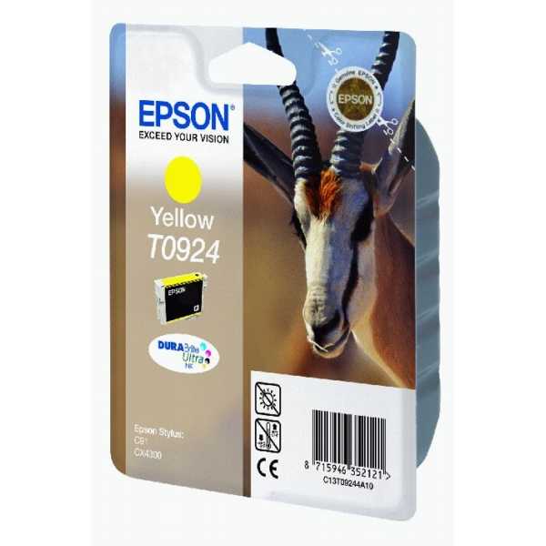 Epson C13T10844A10 (T0924) Yellow Original Ink - Stylus CX4300 (Ex)