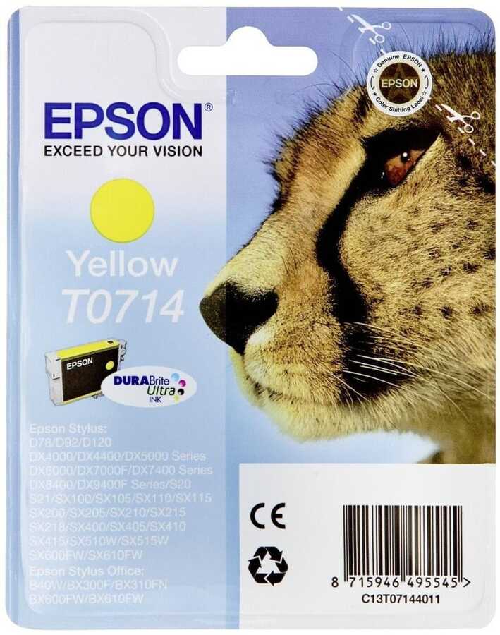 Epson C13T07144020 (T0714) Yellow Original Ink - Stylus SX215 (Ex)