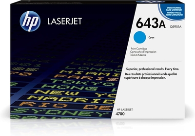 HP Q5951A (643A) Cyan Original Toner - LaserJet 4700