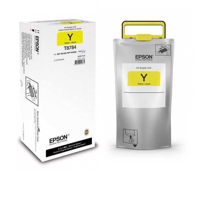 Epson C13T878440 (T8784) Yellow Original Ink - WF-R5690DTWF (Ex)