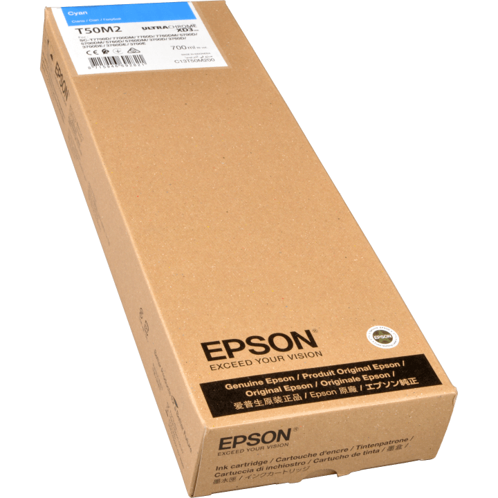 Epson C13T50M200 (T50M2) Cyan Original Cartridge - SC-T7700 / SC-T5700