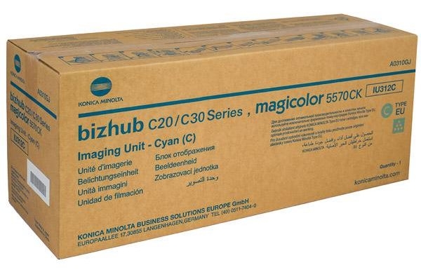 Konica Minolta IU-312C (A0310GJ) Cyan Original Drum Unit - Bizhub C20 / C30