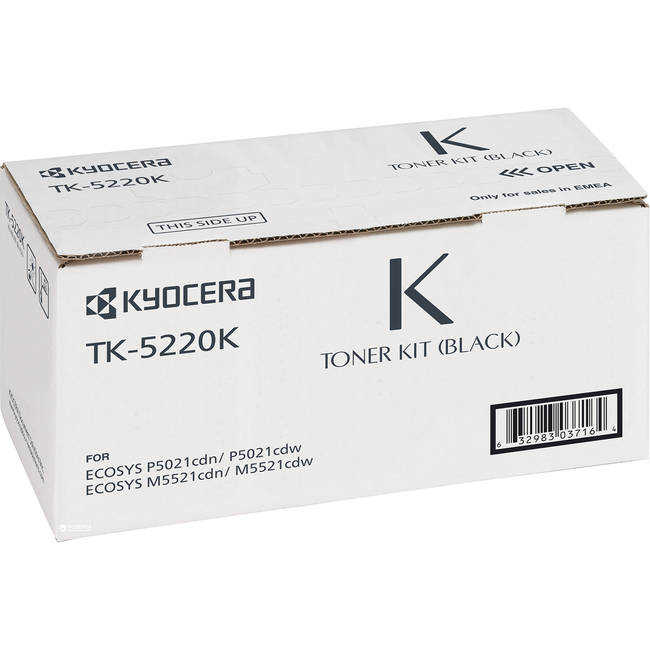 Kyocera TK-5220K Black Original Toner Cartridge - P5021 / M5521