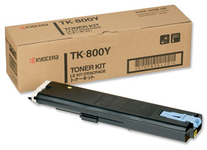 Kyocera TK-800Y Yellow Original Toner Cartridge - FS-C8008
