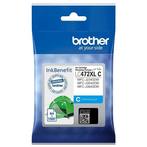 Brother LC472XL C Cyan Original Cartridge - MFC-J2340DW / J3540DW