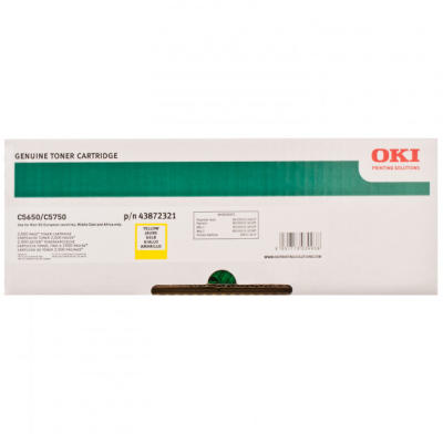 OKI 43872321 Yellow Original Toner - C5650 / C5750