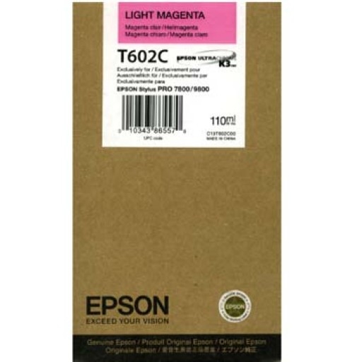 Epson C13T602C00 (T602C) Light Magenta Original Cartridge - Stylus Pro 7800 (Ex)