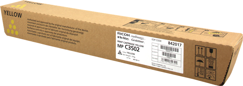 Ricoh 842017 MP-C3002 / MP-C3502 Yellow Original Photocopy Toner 18,000 Pages