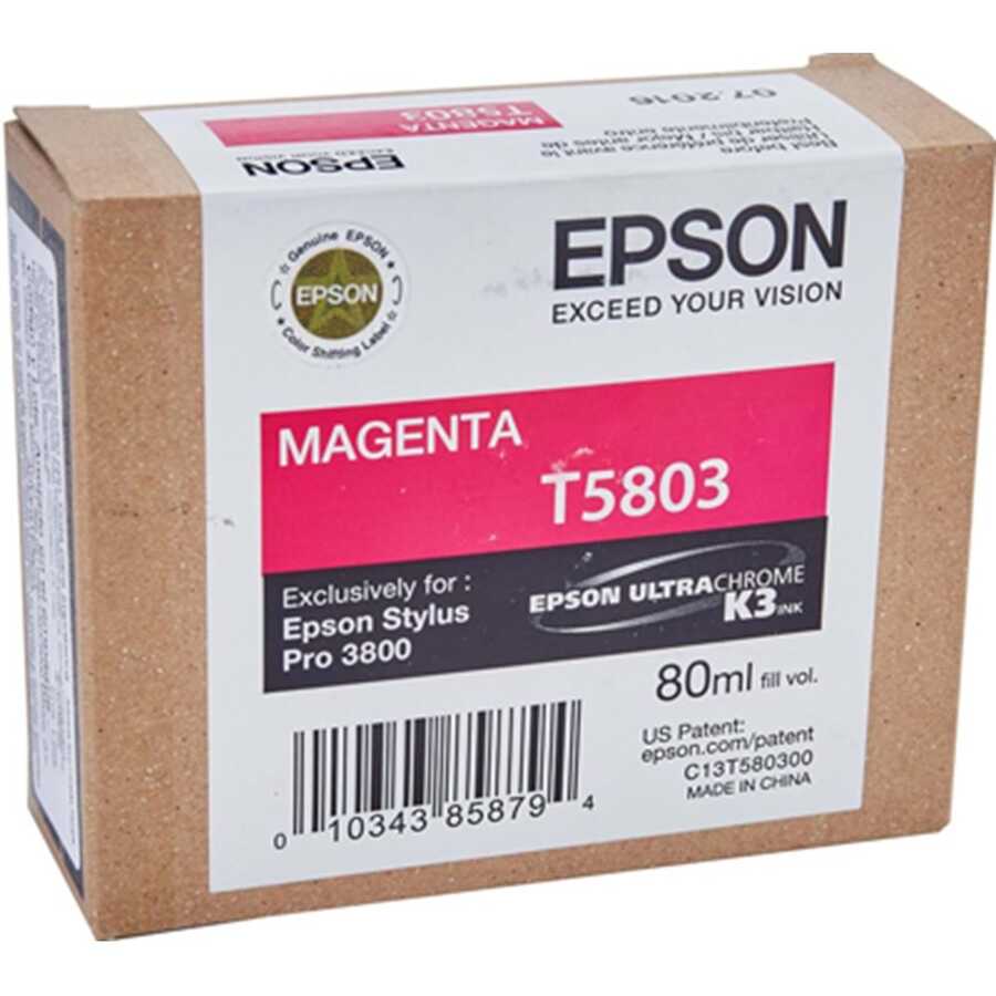 Epson C13T580300 (T5803) Magenta Original Ink - Stylus Pro 3800 (Without Box)