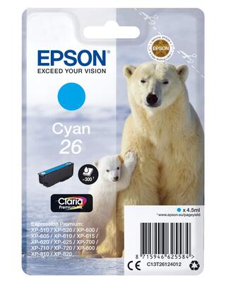 Epson C13T261240 (26) Cyan Original Ink - XP-600 (C)