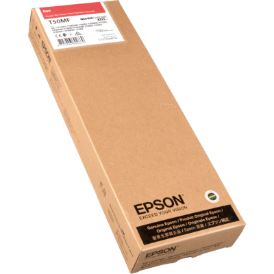 Epson C13T50MF00 (T50MF) Red Original Cartridge - SC-T7700 / SC-T5700